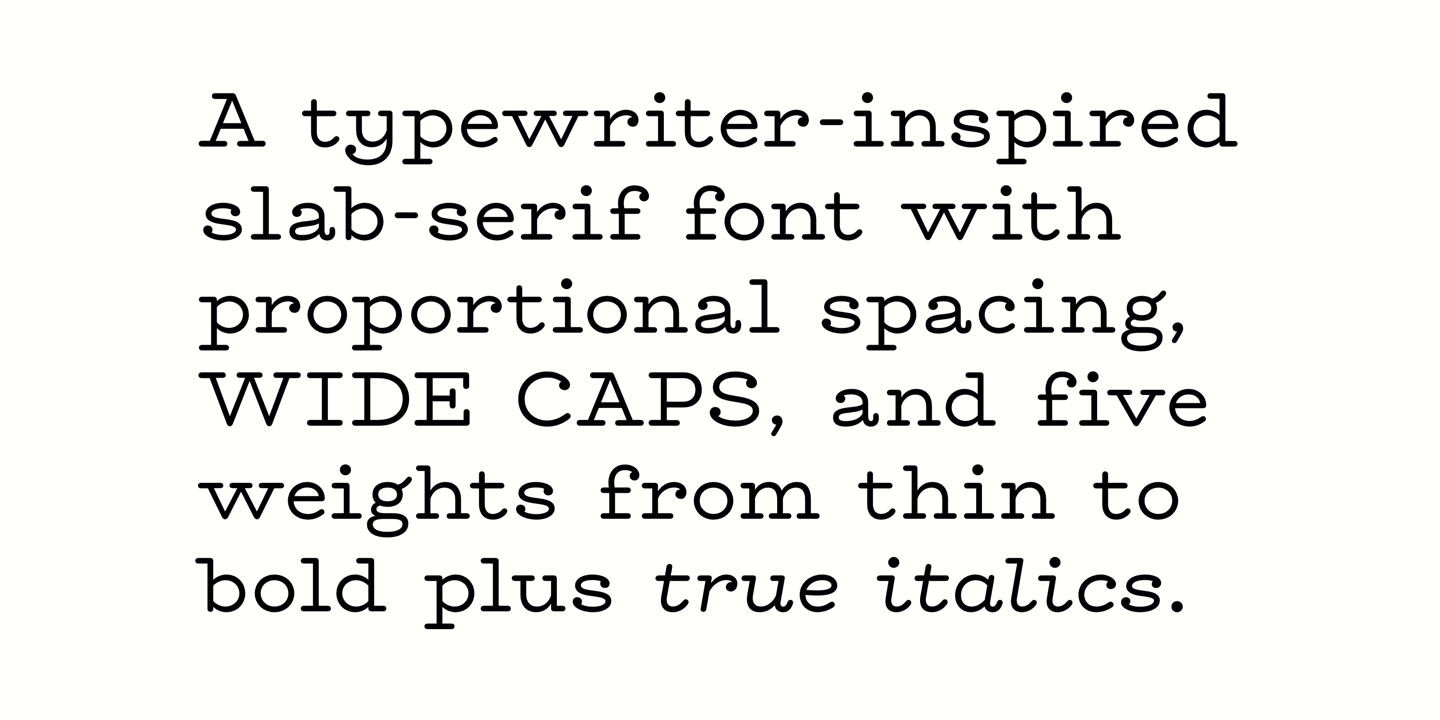 Przykład czcionki Hellenic Typewriter Regular Italic