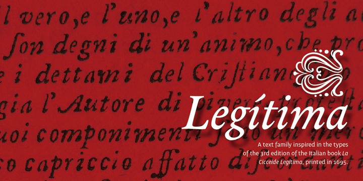 Przykład czcionki Legitima Italic