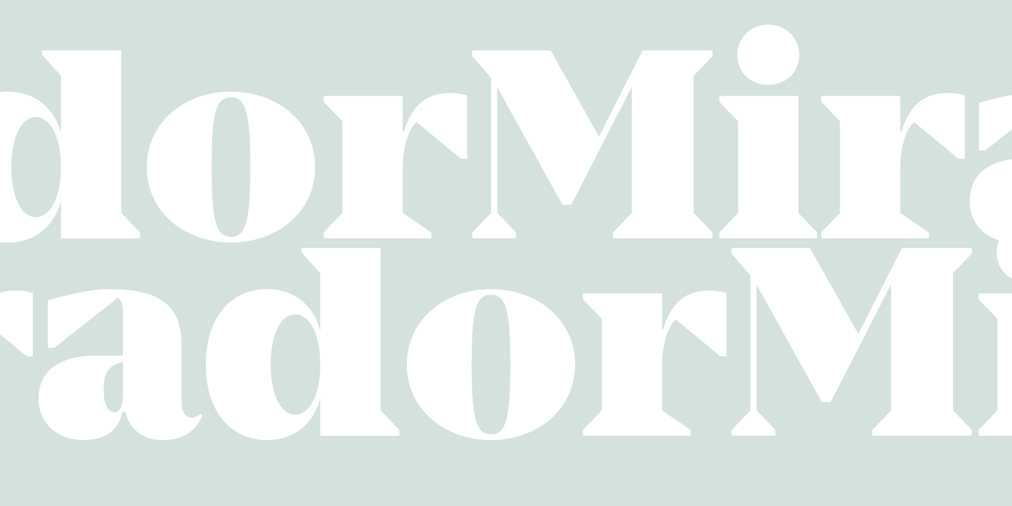 Przykład czcionki Mirador Extra Bold Italic