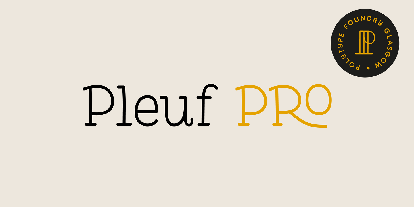 Przykład czcionki Pleuf Pro