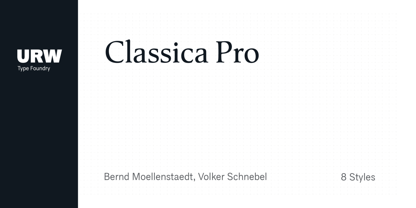 Przykład czcionki Classica Pro