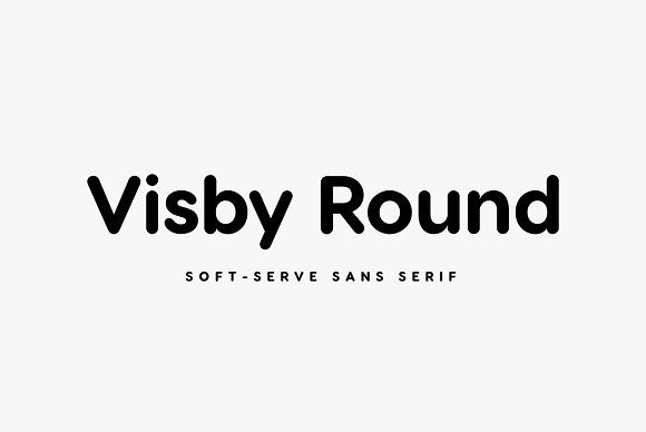 Przykład czcionki Visby Round CF