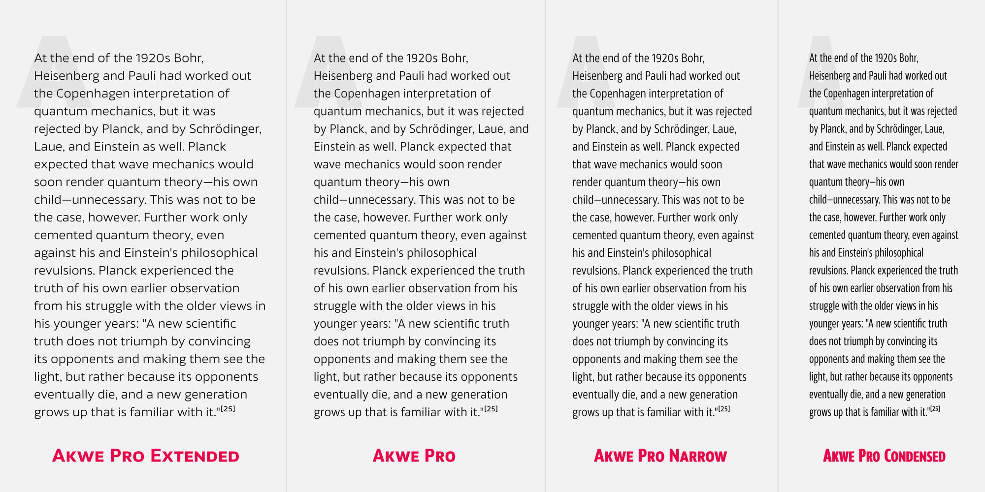 Przykład czcionki Akwe Pro Condensed Hairline Italic