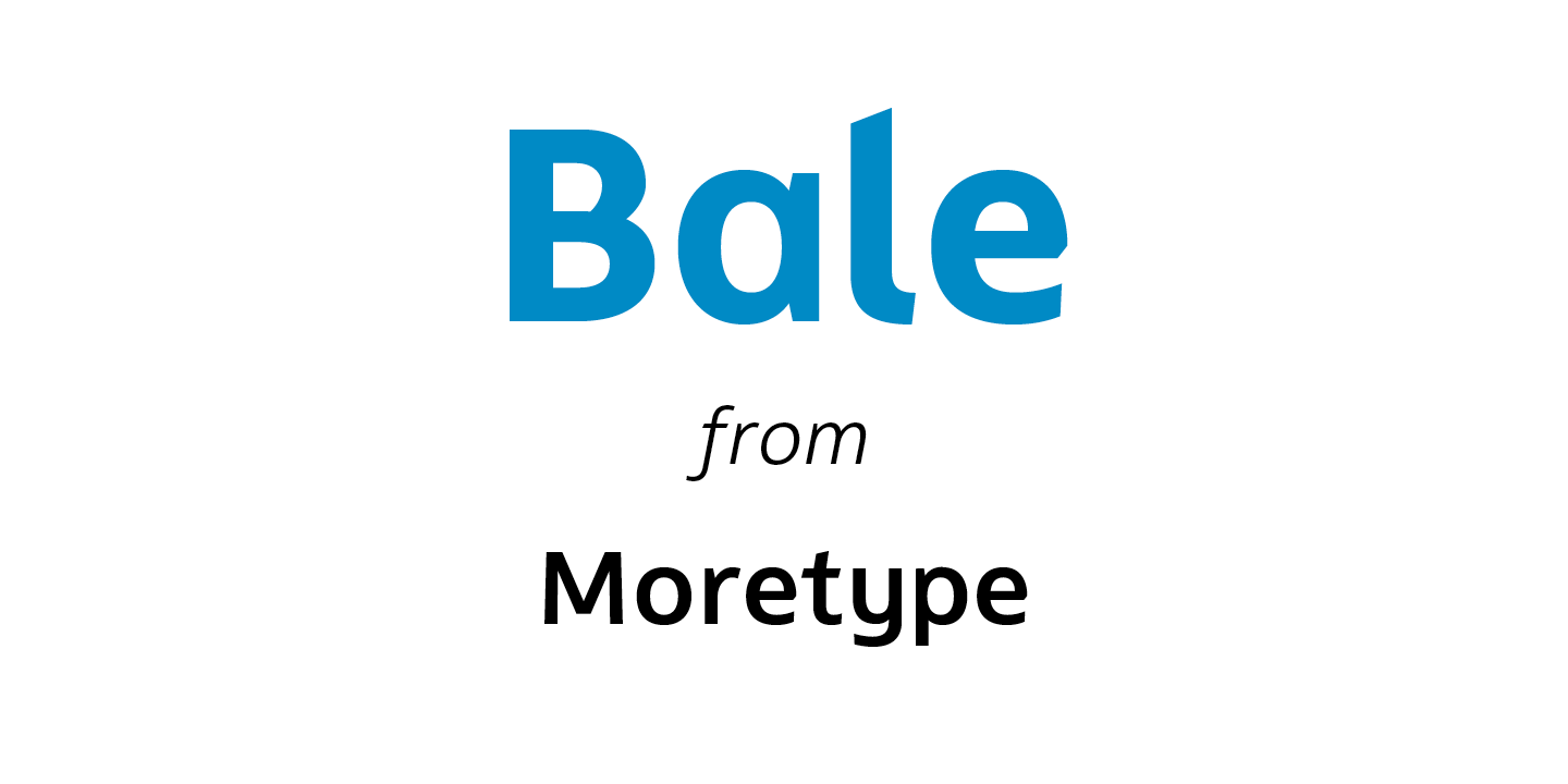 Przykład czcionki Bale