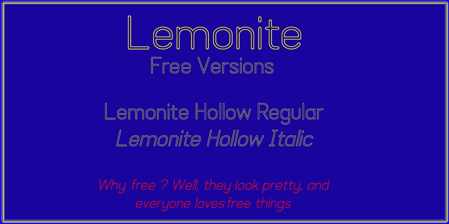 Przykład czcionki Lemonite Bold