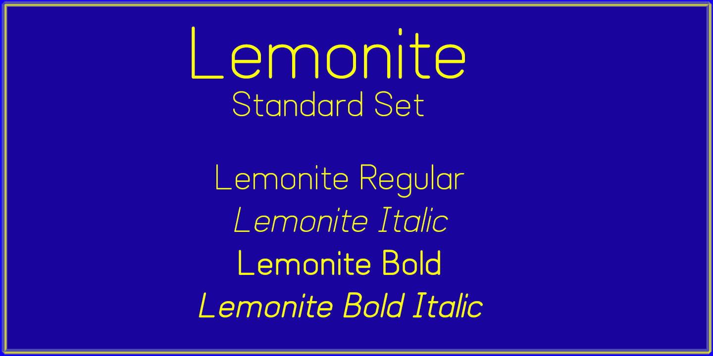 Przykład czcionki Lemonite