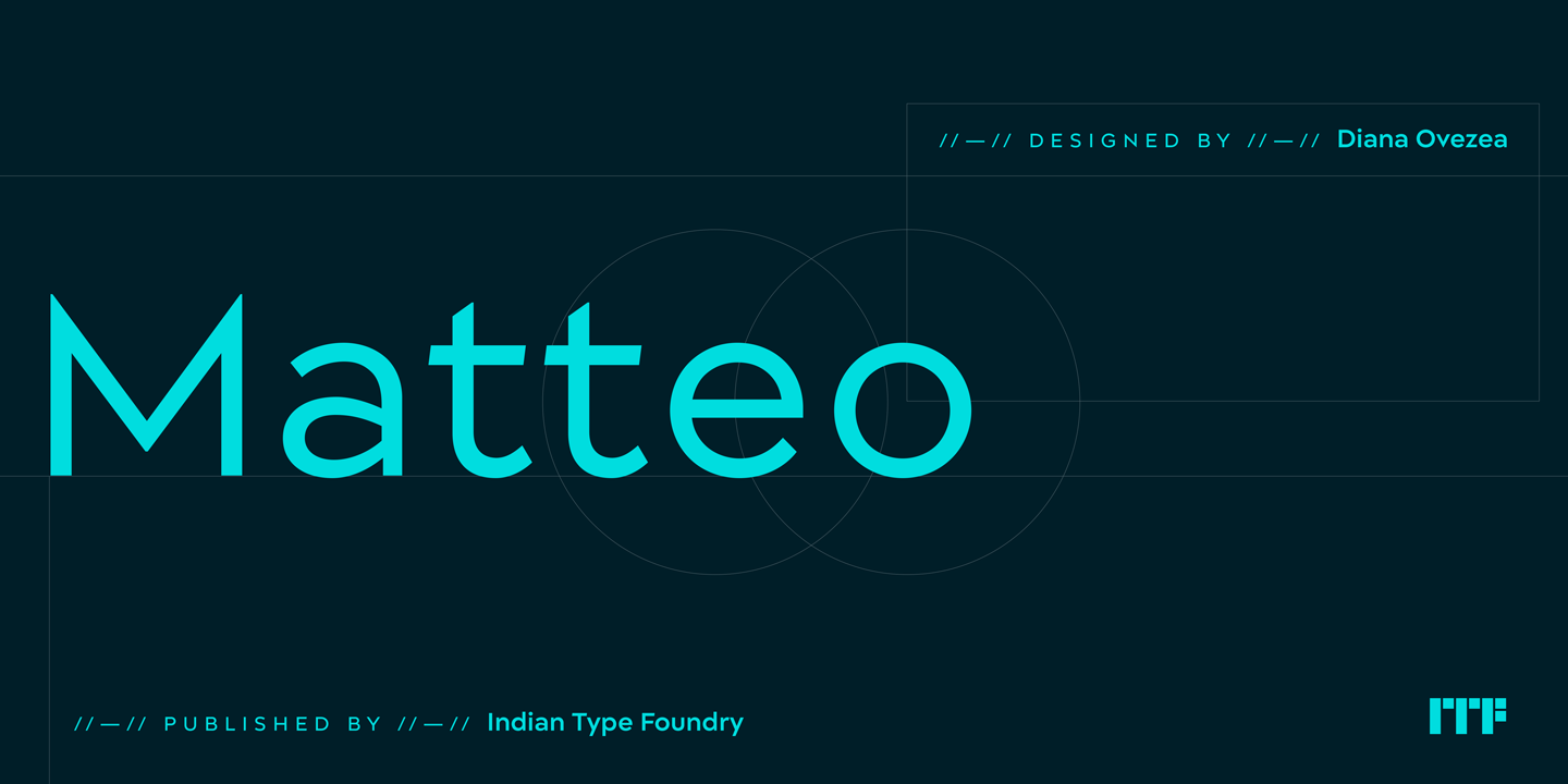 Przykład czcionki Matteo Medium Italic