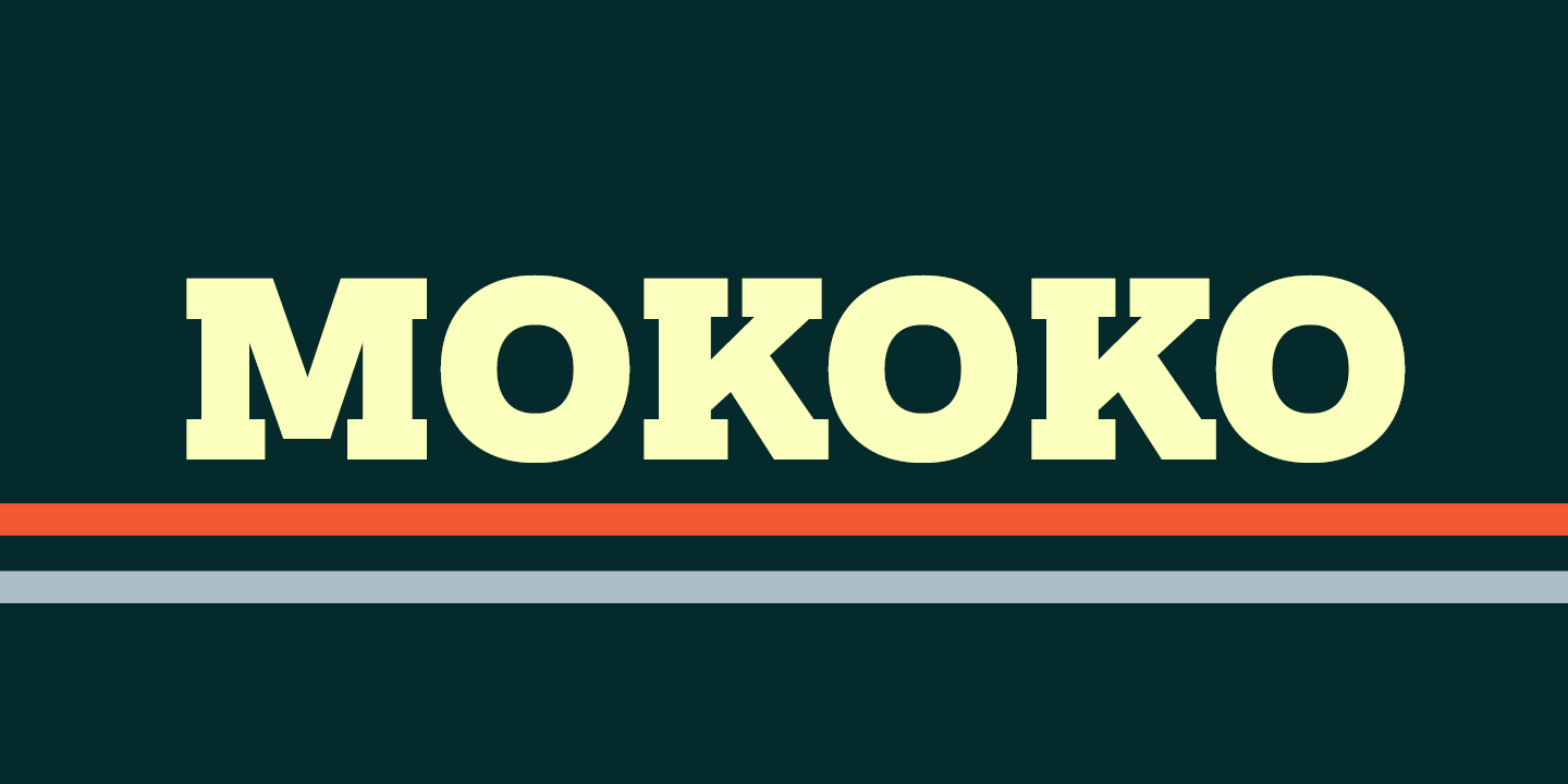 Przykład czcionki Mokoko Light Italic