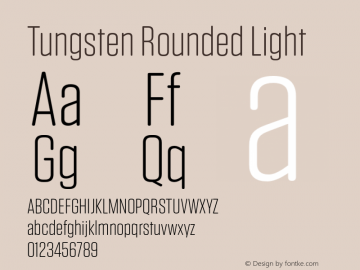 Przykład czcionki Tungsten Rounded Light