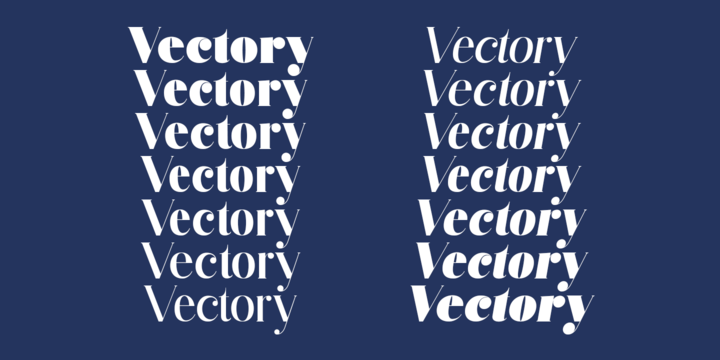 Przykład czcionki Vectory Semi Bold Italic
