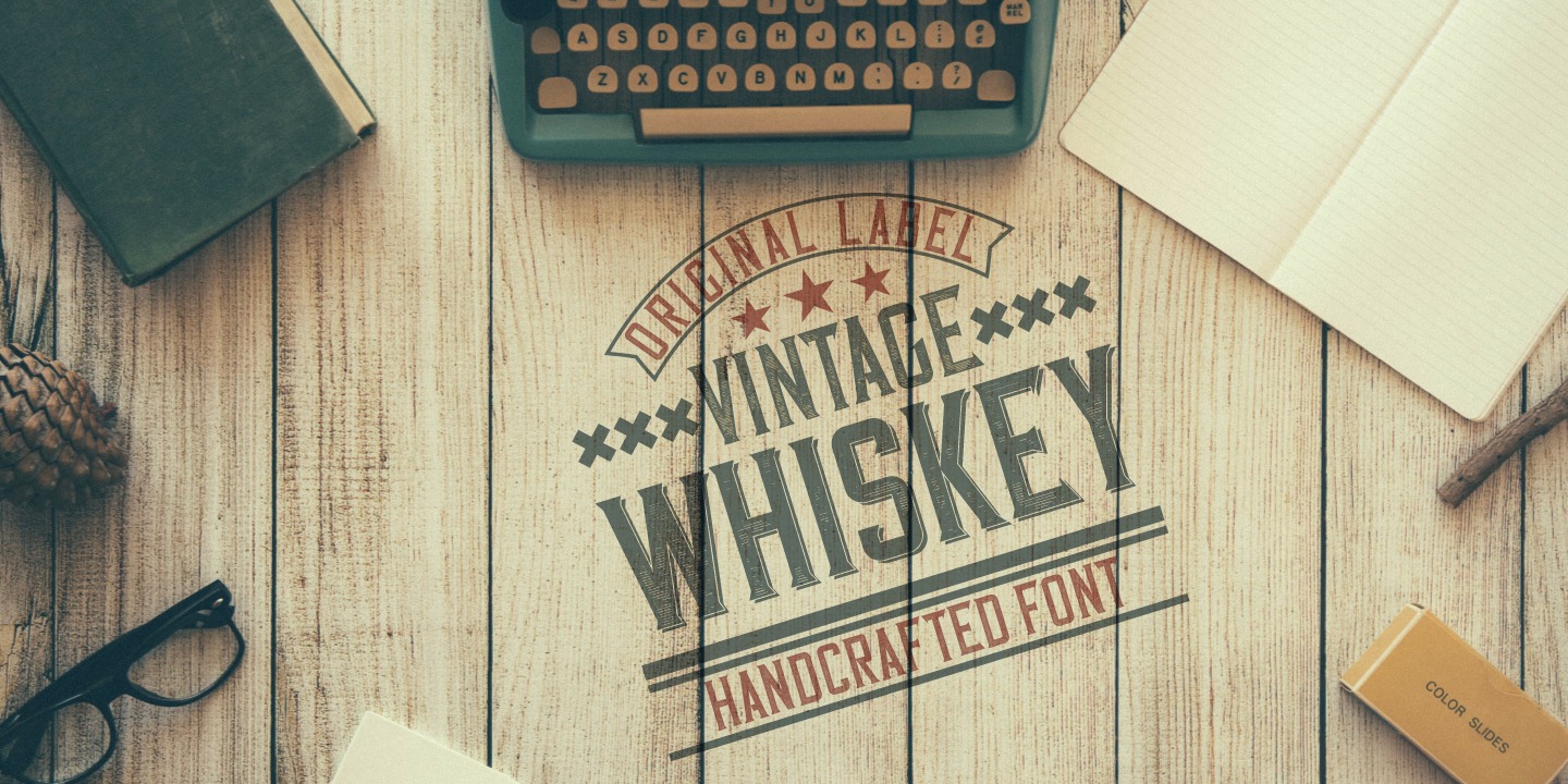 Przykład czcionki Vintage Whiskey Striped