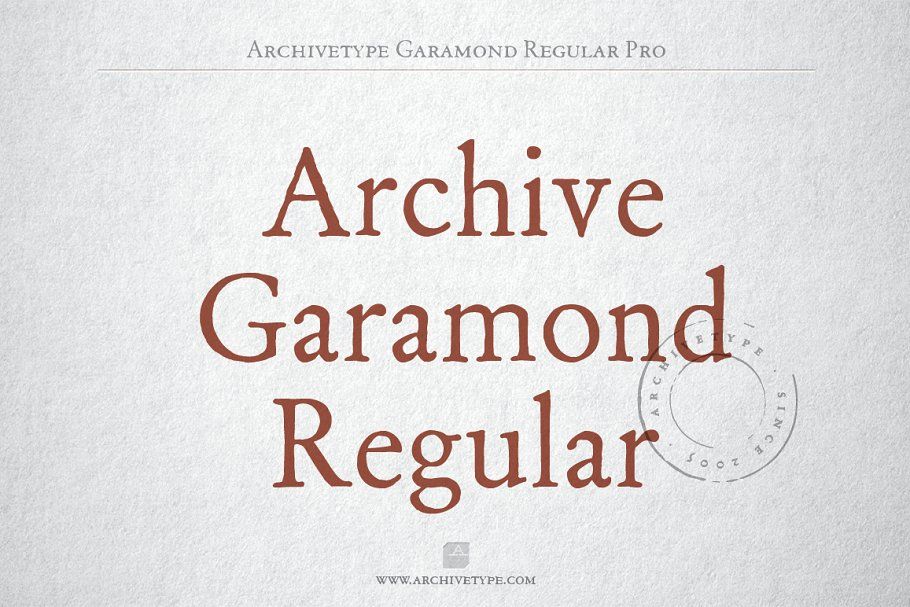 Przykład czcionki Archive Garamond