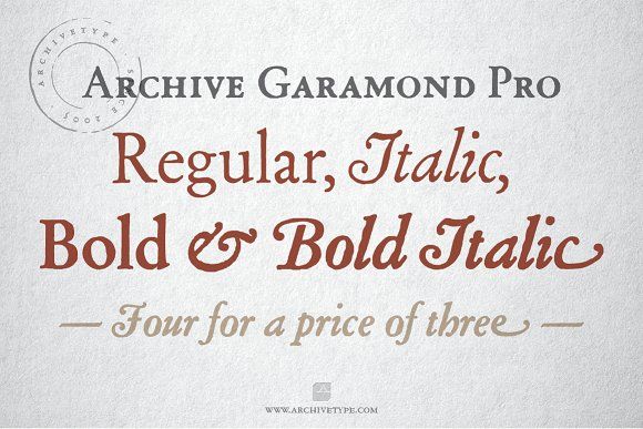 Przykład czcionki Archive Garamond Std Regular