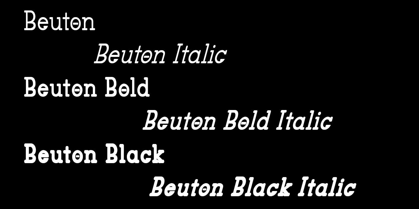 Przykład czcionki Beuton Bold