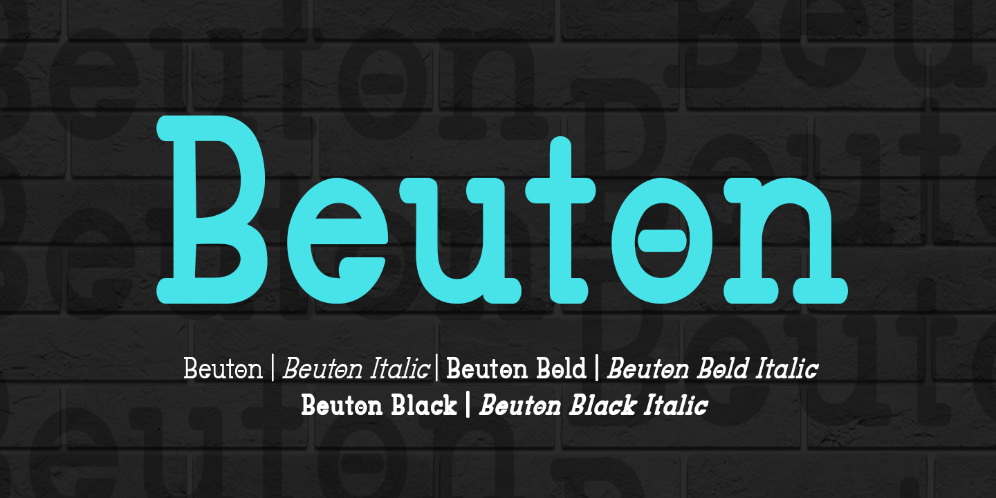 Przykład czcionki Beuton