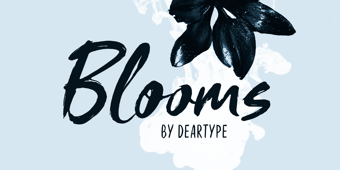 Przykład czcionki Blooms