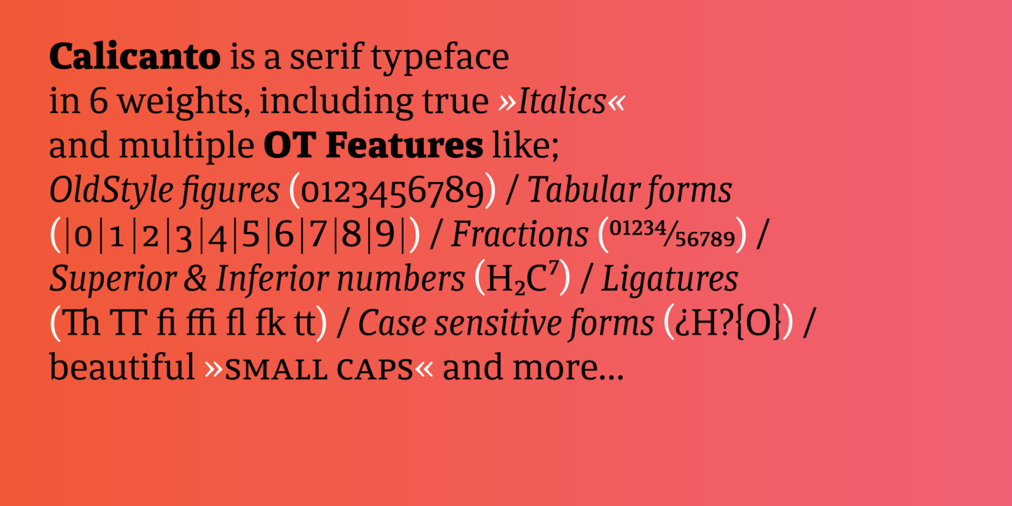 Przykład czcionki Calicanto Semi Bold Italic