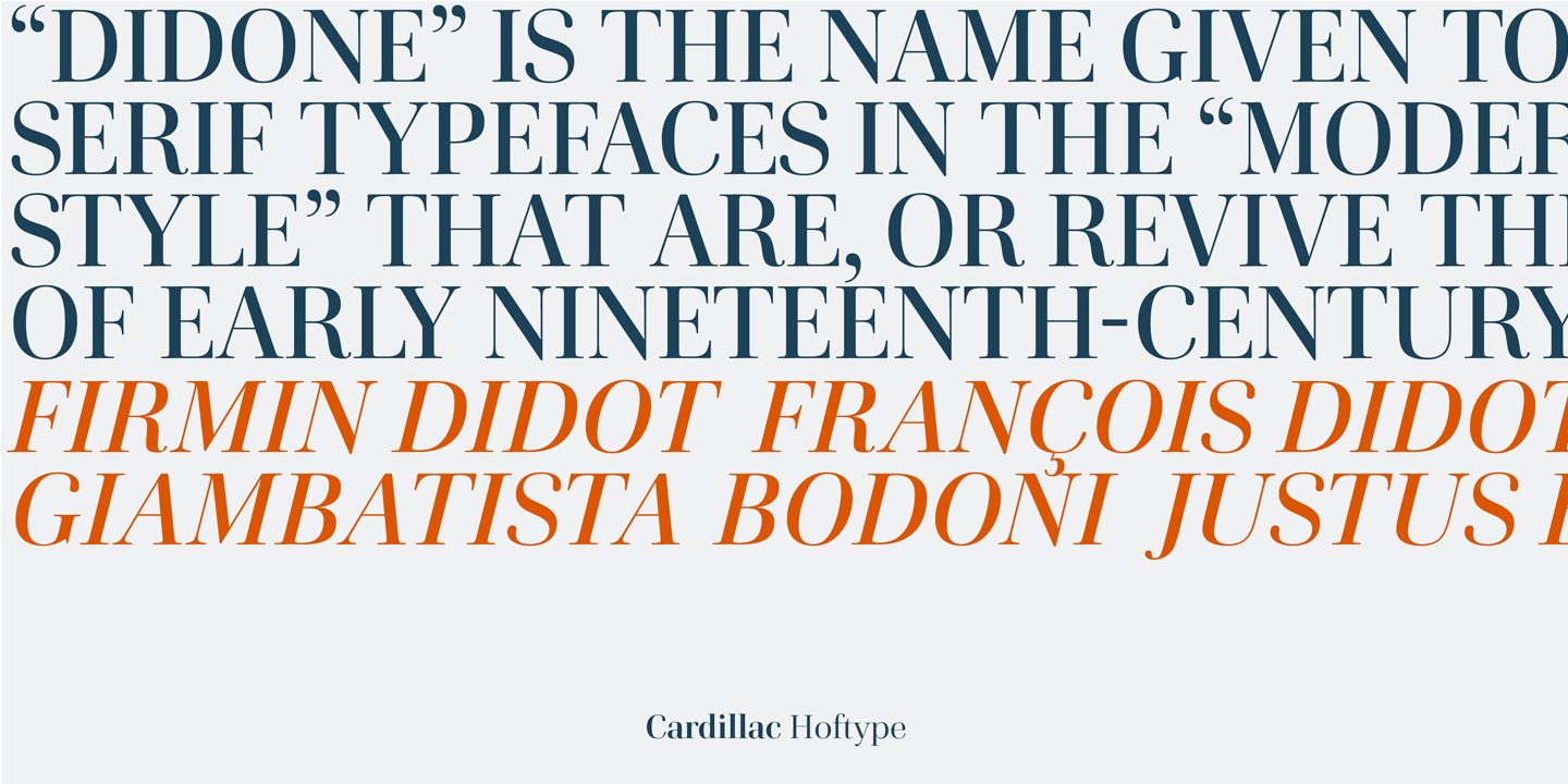 Przykład czcionki Cardillac Bold Italic