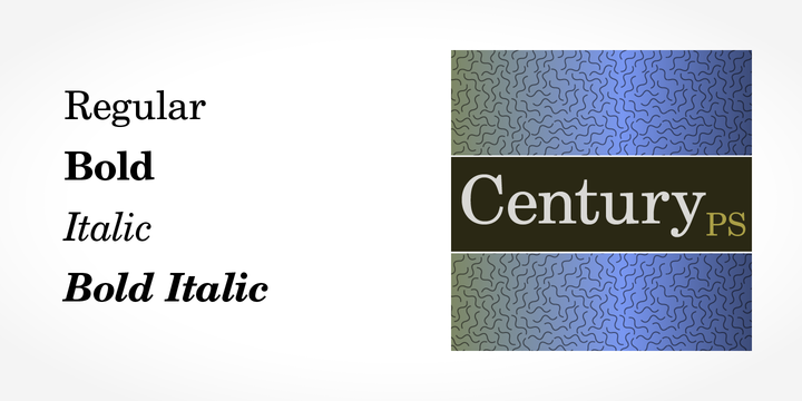 Przykład czcionki Century PS Pro Bold Italic