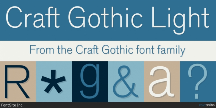 Przykład czcionki Craft Gothic Light Extended