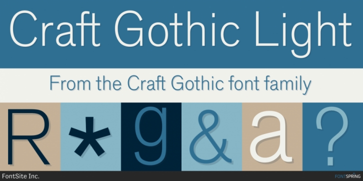 Przykład czcionki Craft Gothic Condensed