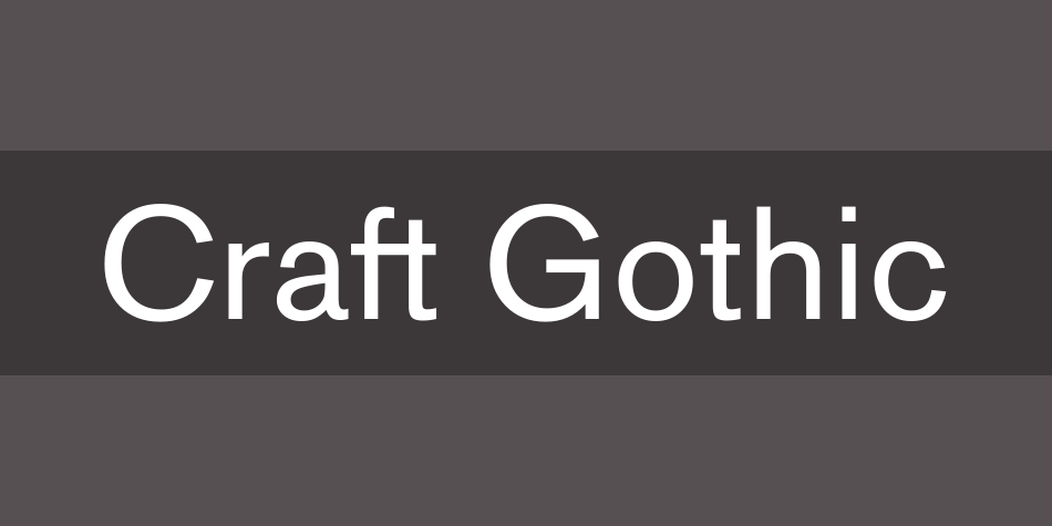 Przykład czcionki Craft Gothic