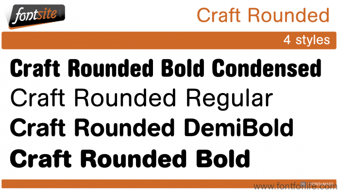 Przykład czcionki Craft Rounded Bold