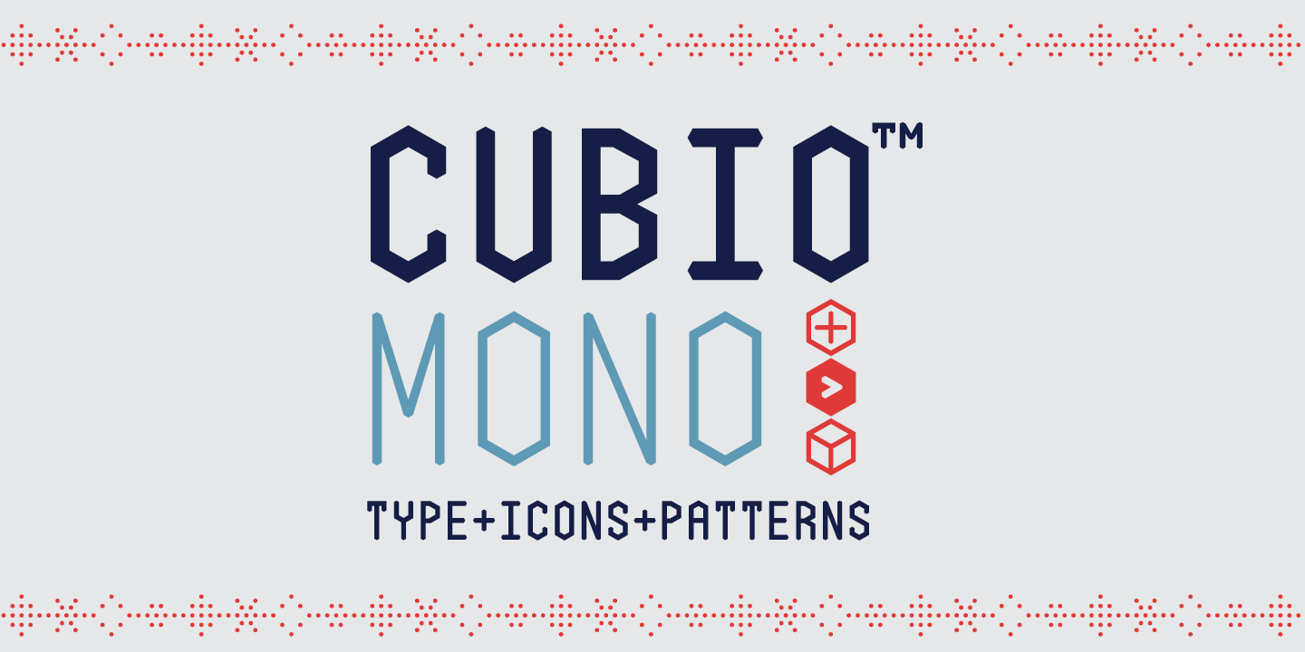 Przykład czcionki Cubio Mono