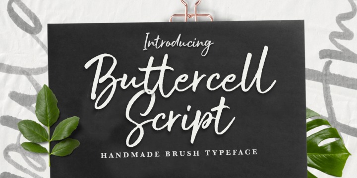 Przykład czcionki Buttercell Script