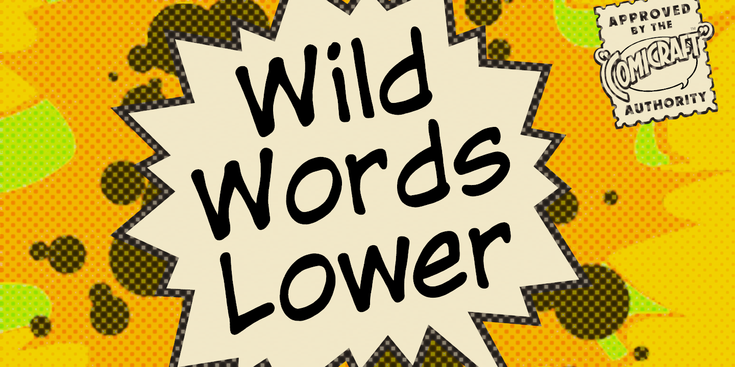 Przykład czcionki WildWords Lower