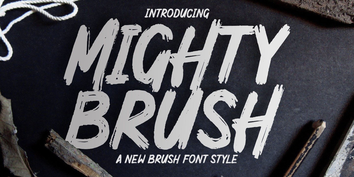 Przykład czcionki Mighty Brush