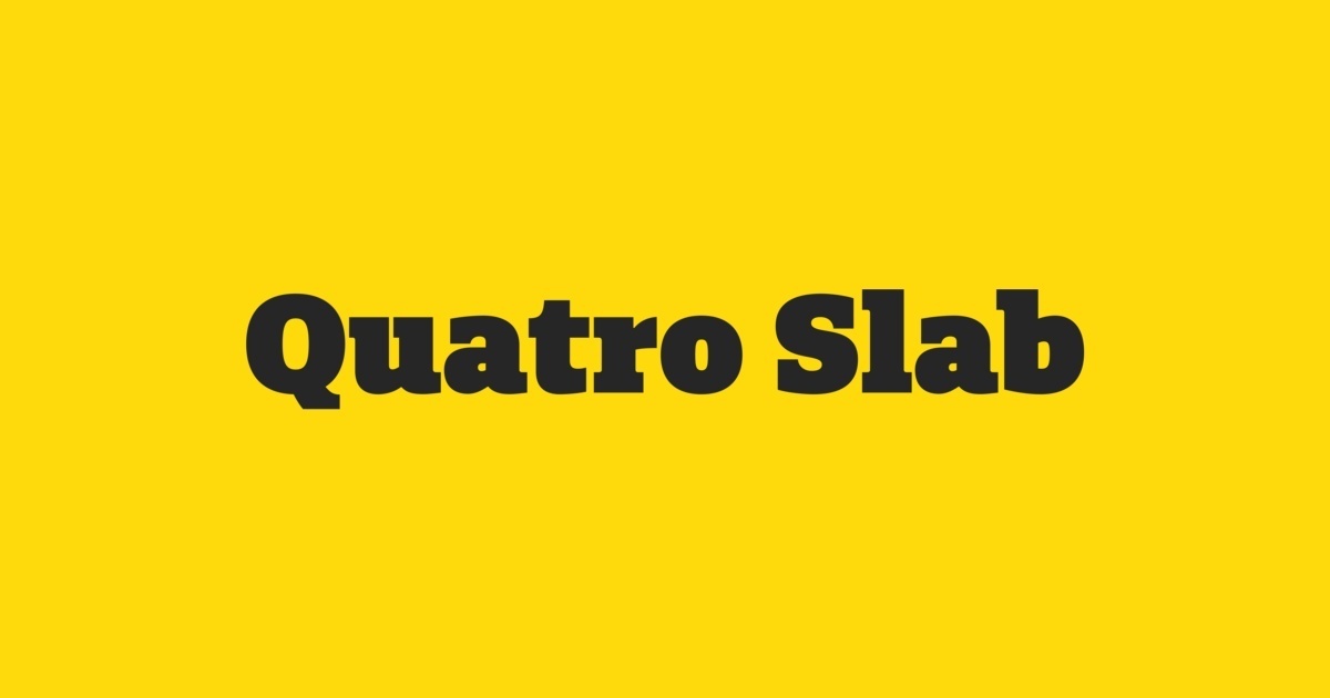 Przykład czcionki Quatro Slab