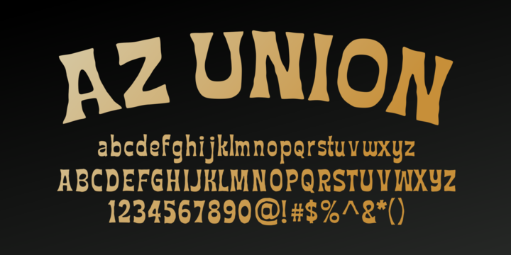 Przykład czcionki AZ Union Regular