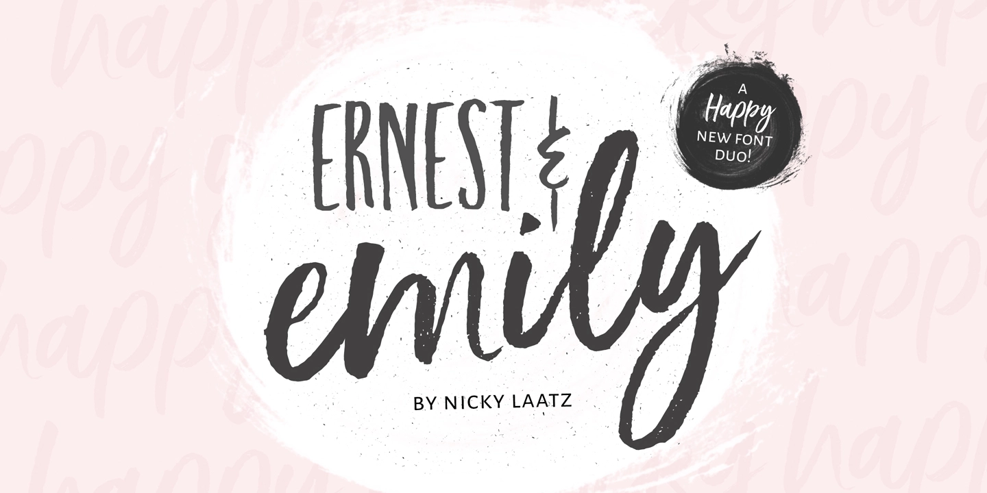 Przykład czcionki Ernest and Emily