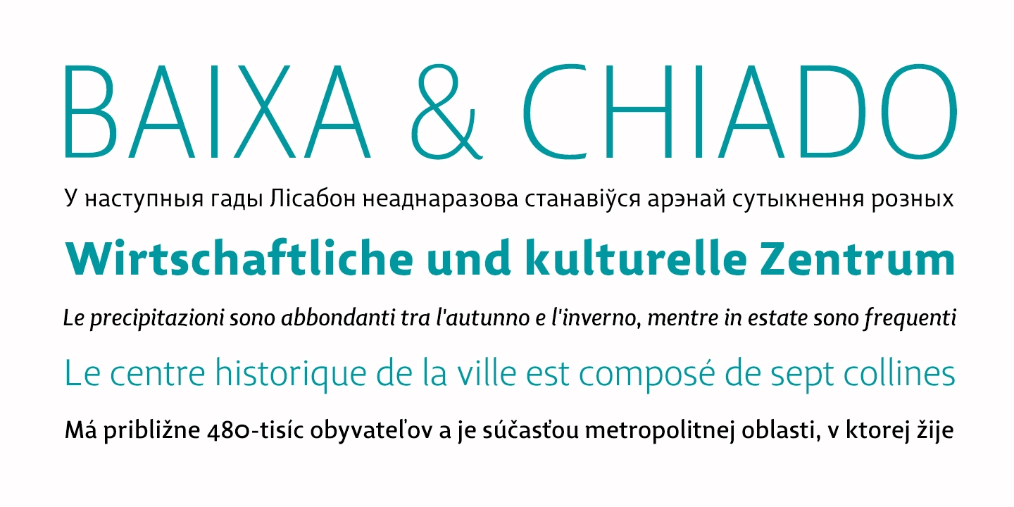 Przykład czcionki Lisboa Italic