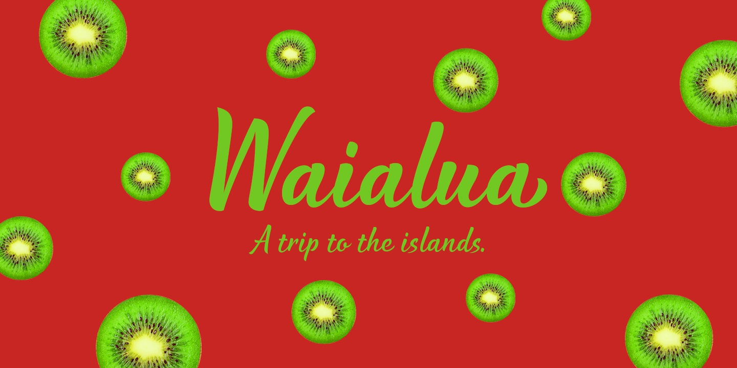 Przykład czcionki Waialua