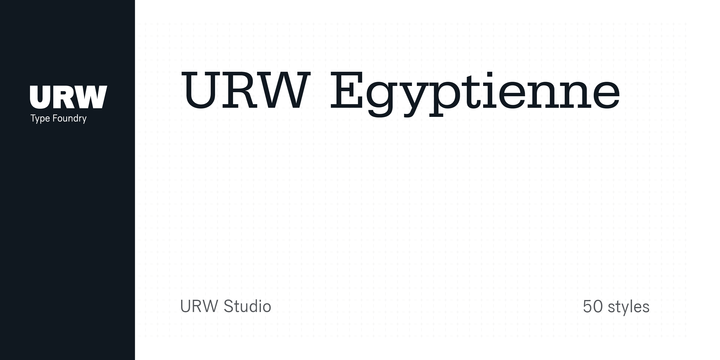Przykład czcionki Egyptienne URW Extra Wide