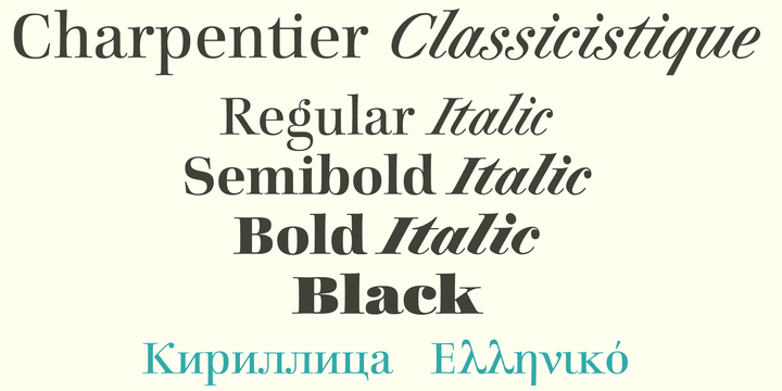 Przykład czcionki Charpentier Classicistique Pro Black