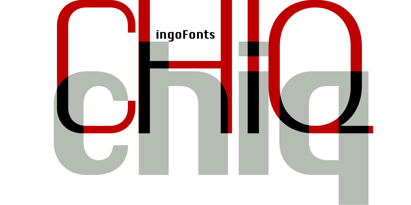 Przykład czcionki Chiq Pro Bold Italic