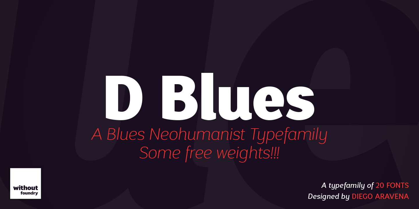 Przykład czcionki D Blues Bold