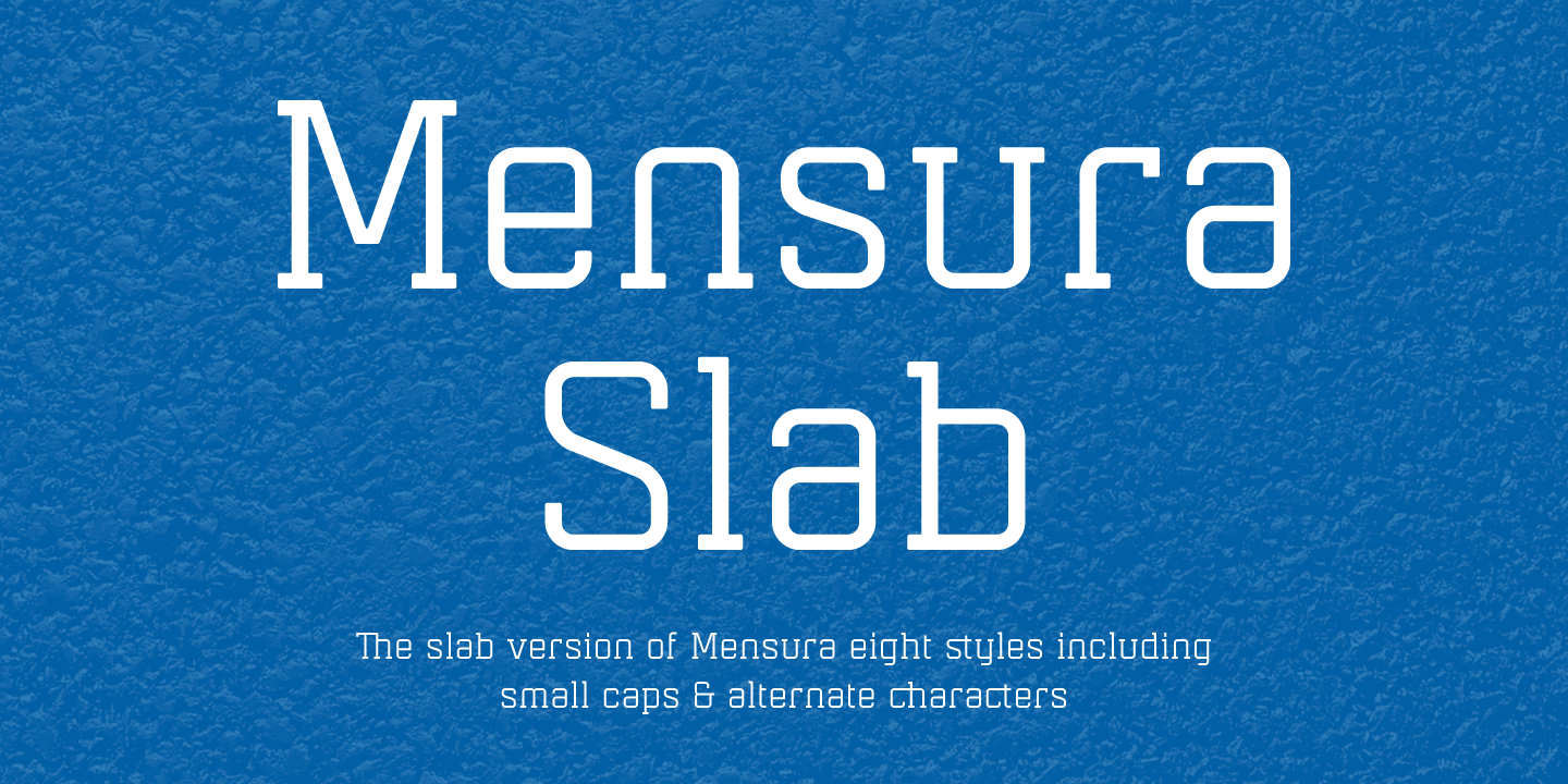Przykład czcionki Mensura Slab