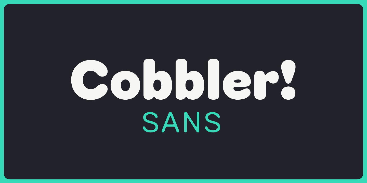 Przykład czcionki Cobbler Sans Bold