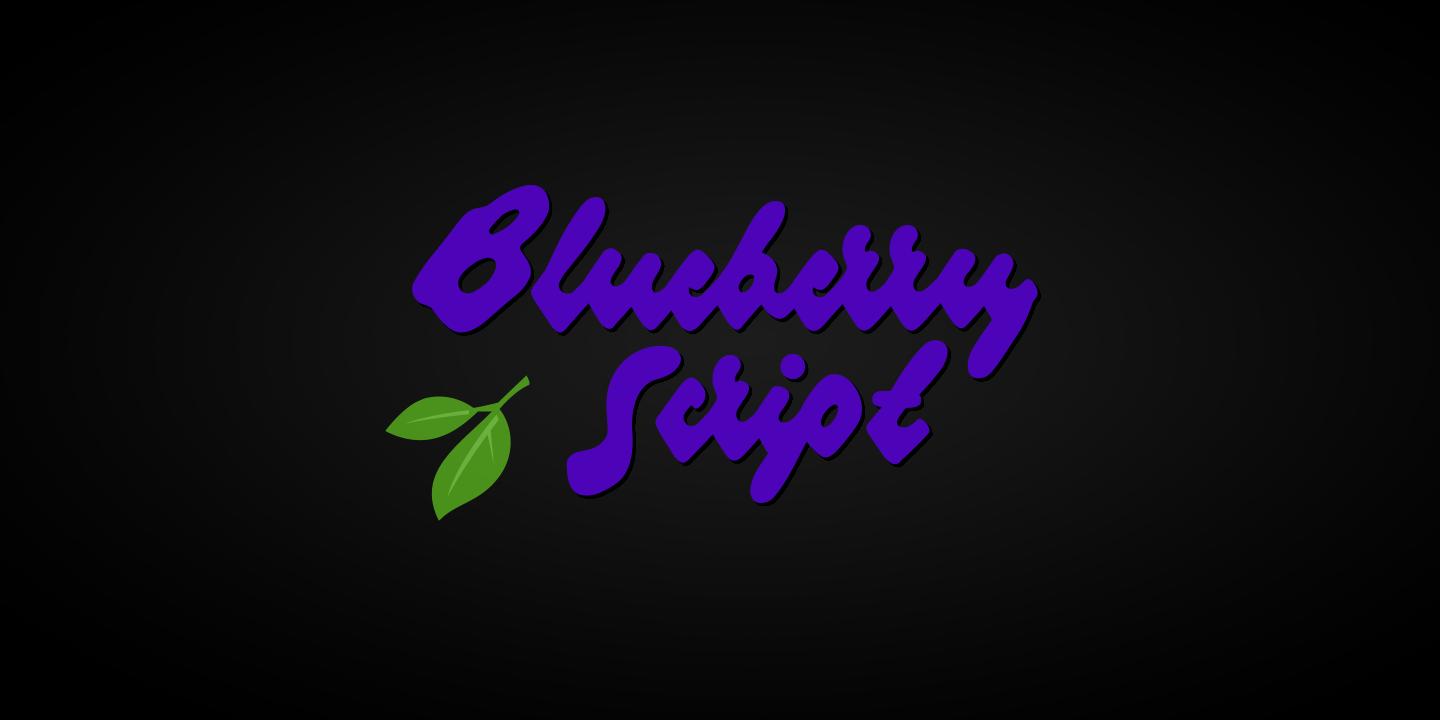 Przykład czcionki Blueberry Script