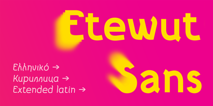 Przykład czcionki Etewut Sans 