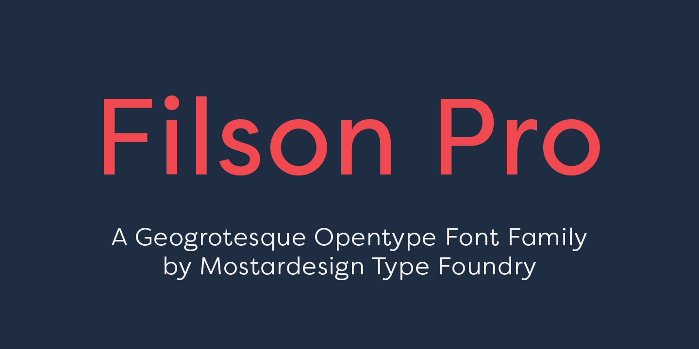 Przykład czcionki Filson Pro Black Italic