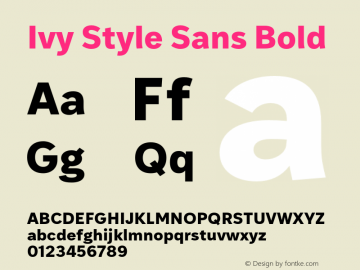 Przykład czcionki Ivy Style Sans Bold Italic