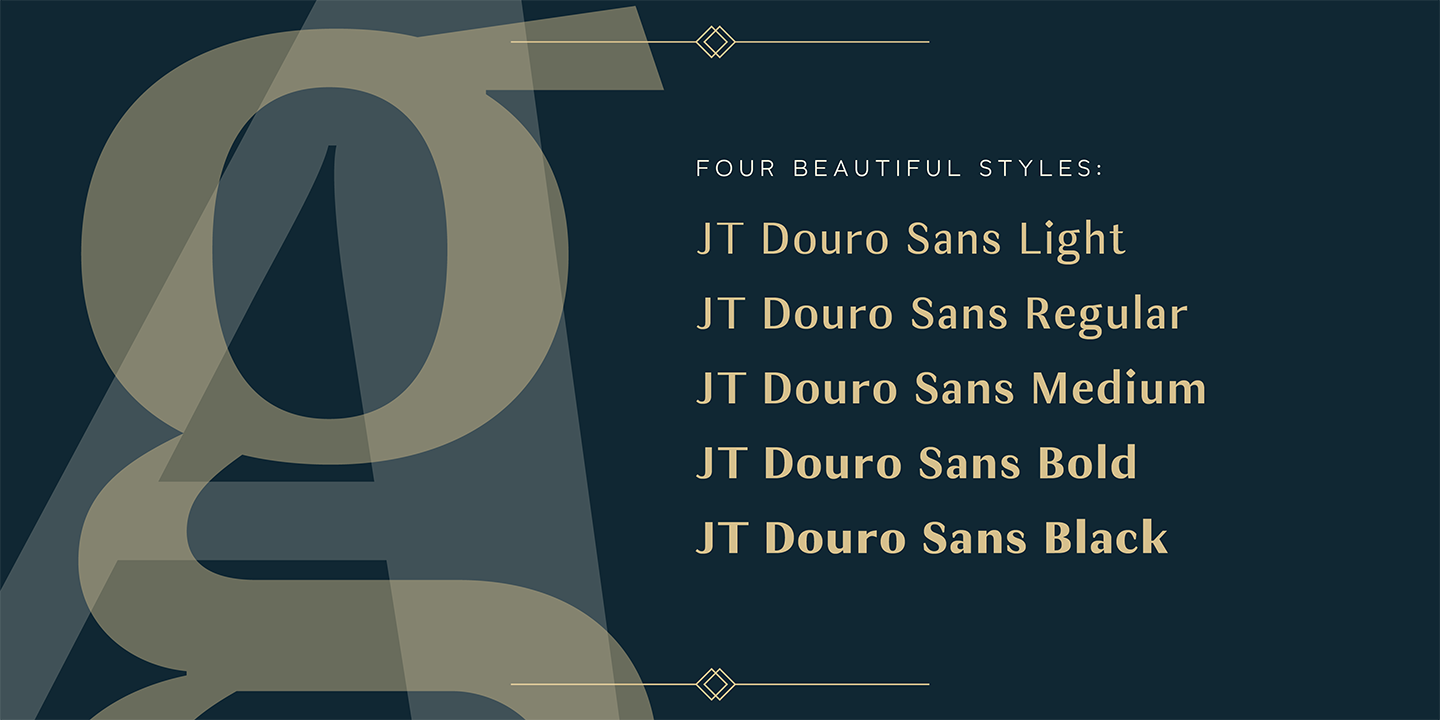 Przykład czcionki JT Douro-Sans Black