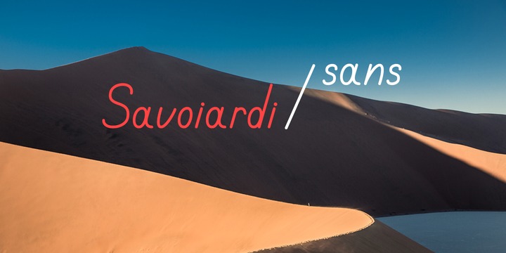 Przykład czcionki Savoiardi sans Regular