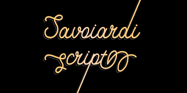 Przykład czcionki Savoiardi