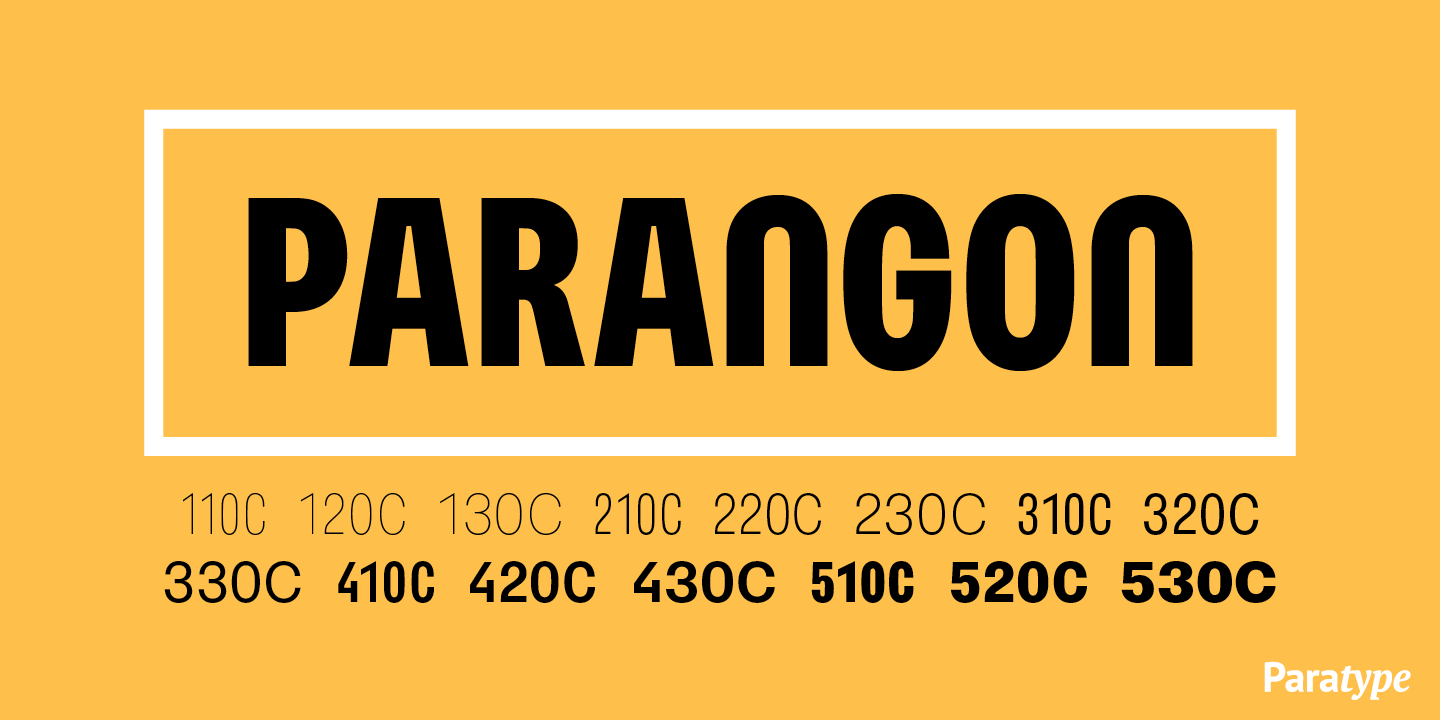 Przykład czcionki Parangon